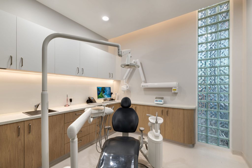 Modern dental clinic fitout completed by ACE Interiors in Perth